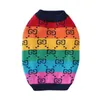 Ropa para perros Ropa Invierno Mascotas Mascotas Moda Arco iris Suéter Gato