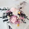 Decorative Flowers Dried Natural Bouquet Rose Crystal Pampas Grass Eucalyptus Leaves Hydrangea Flower Wedding Marriage Decoration Accessori