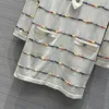 24SS FW女性ニットドレスシャツデザイナードレスカシミアデザイナークロップトップスタンクドレス高エンド弾力性マルチカラーSRTIPE刺繍A-Line BodyConプルオーバードレス