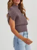 Women's Vests Women S Mock Neck Knit Sweater Vest Summer Cap Sleeve Tops Casual Trendy Pullover Tank Solid Top