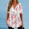 Blusas femininas 2023 Moda da primavera Summer Moda feminina Camisa listrada de mangas compridas listrada Mulheres despojadas de manga curta camisas