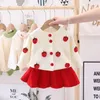 Clothing Sets Baby Girls Clothes Set Autumn Winter Cartoon Grape Clothing Set Kids Knitted Sweet Outfit Children Clothes Suit 231108