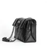 Schoudertassen Kurt Geiger Zwarte Ruitketting Grote Capaciteit Dames Luxe Designer Handtas Mode Trendy Merk Vierkante Tas