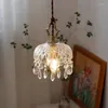 Lampy wiszące nowoczesne szklane światła E27 Lampa miedziana w jadalni sypialnia sypialnia nocna kawiarnia Kuchnia Luster Crystal Lighting Wall