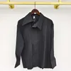 Casual overhemden voor heren DIMI Niche Koreaans Frans asymmetrisch cool shirt Los groot formaat Zwart Wit Effen kleur Tops met lange mouwen