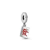 925 silver beads charms fit pandora charm Lucky Amulet Pendant New Beads Love Heart Blue Crysta 10899