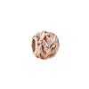 925 ciondoli perline in argento si adattano al ciondolo Pandora in oro rosa con ciondolo a forma di galassia vuota