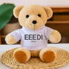 Kinderspielzeug Niedlicher Teddybär mit Designerkleidung Baby Kinder Kuscheltiere Plüschtier Briefbedruckte Bären Stofftier