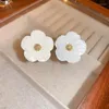 Серьги-гвоздики, модные круглые женские серьги-гвоздики, классический белый цветок Fritillaria, универсальные женские украшения
