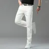 Jeans pour hommes Casual Denim Rouge Jaune Rose Blanc Solid Party Trendy Quatre Saisons Straight Slim Cool Pantalon