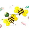 Geschenkwikkel Candy Lollipop Decoratie Leuke bijen Ladybug vlinderontwerpkaart Lovely Props Kinderen Verjaardagsfeestje Drop levering Home Gard Dhlbw