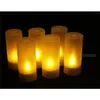 6 LED Night Rechargeable Flameless Tea Light Candle For Xmas Party Electronic Candle Lamps T200108259a