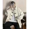 Camicie casual da uomo Camicia con bottoni Pan stile cinese Abito da uomo a maniche lunghe Hanfu Tang con cappotto Yoshi apertura Yamamoto