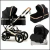 Kinderwagens Babymode Wandelwagen 3 in 1 Moeder Luxe reiskinderwagen Mand Baby's Autostoel en Mxhome Levering Baby Bdebaby pak merk