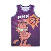 Basketball Phx Movie Jersey 1 Garfield 2004 Retro College for Sport Fans Pure Coton Black Blanc Purple Team Repree Breathable Vintage Pullover Hiphop Shirt Man