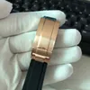 Rolaxs Automatisk titta på herr 42mm Rose Gold Case Rubber Band Glow Di Lusso 5atm 2813 Rörelse