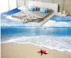 Tapety 3D Floor Ocean Beach samoprzylepne PVC Waterproof Waterproof Dekoracja domu