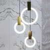 Hängslampor nordiska ringljus kreativ restaurang matsal konst designer hängande lampa led trappa sovrum liten ljuskrona