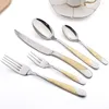 Dinnerware Sets Baltens 30Pcs Vintage Cutlery Set Stainless Steel Flatware Steak Knives Fork Coffee Spoon Dinner Kitchen Mirror Tableware