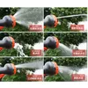 Équipements d'arrosage tuyau d'arrosage en Latex naturel Triple allongement 25-75FT lavage de voiture magique Flexible avec pistolet à eau à 9 Modes