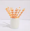 0.6cm*19.7cm Disposable Paper Straws Creative Striped Colored Milk Tea Shop Bar Juice Drink Christmas Straws B0034