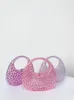 Sacs de soirée Pochette acrylique femmes strass clair concepteur de mariage soirée ronde sac à main fourre-tout sac à main 231123