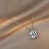 Pingente colares moda magnética dobrável coração colar para mulheres bonito 4 trevo feminino jóias presente retro
