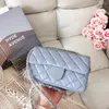 10A Designerbeutel Schulterkettenbeutel Kupplungsklappe Totes C Wallet Wallet Check VeloR Faden Geldbörse Doppelbuchstaben Solid Hader Taille Square Stripes