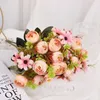 Nieuwe Noordse boeketreeks Rose Bud Tea Bud European Style Core Fake Bouquet 1 stcs voor huwelijkshuizen tuindecoratie buiten