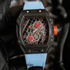 Richard's Milles Serie Wijnvat Horloge Automatische Rm27-04 Mechanische Koolstofvezel Case Tape Heren Horloge Hoge Kwaliteit
