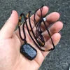 Pendant Necklaces Natural Black Tourmaline Stone Necklace Original Ore Specimen Fashion Jewelry Accessories Gift