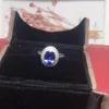 Cluster Rings AZJ Tanzanite Ring Fine Jewelry Pure 18K Gold Natural Gemstones 2.3ct Diamonds Female Anniversary Gift