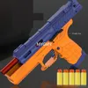 Soft Bullet Freccette Blaster Pistola giocattolo manuale Lanciatore staccabile Pistola giocattolo per adulti Ragazzi Bambini Tiro CS Gioco all'aperto Prop