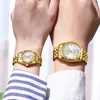 Outros relógios CHENXI Marca Top Luxo Senhoras Relógio Dourado para Mulheres Relógio Feminino Feminino Vestido Strass Quartz Relógios de Pulso À Prova D 'Água 231123