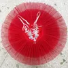 Dancewear Red Ballet Tutu Skirt Ballet Dress Children's Swan Lake Costume Kids Belly Dance Costumes Stage Professional 231124