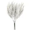 Decorative Flowers 2pcs Artificial Pine Branches Faux Snowy Picks Wreath Making Supplies Christmas Decor