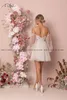 Wedding Dress ADLN Detachable Short Mini A-line Tulle Fairy Bride Robe De Mariee Custom Made Backless Lace Reception Gown