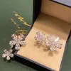 Ins Top Vente Bague De Mariage Doux Mignon Bijoux De Luxe En Argent Sterling 925 Goutte D'eau 5A Zircon Cubique CZ Diamant Pierres Précieuses Éternité Ouverte Femmes Fleur Bague Cadeau