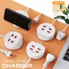 New semi-round row plug usb charger holder multi-port pd mobile phone holder charging 2-in-1 charging head universal 5.1A