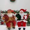 Christmas Toy Supplies Sitting Santa Claus Decorations 13.8 Inch Christmas Santa Claus Plush Doll Decor Plush Toy Gift For Kids Teens Seasonal Home 231124