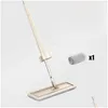 Mops Magic Squeeze Squeeze Mop Microfibre Spin and Go Flat pour le lavage du sol Outil de nettoyage de la maison Accessoires de salle de bain 210423 Drop DHL7W