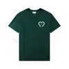 Francia París diseñador amis camiseta 2023 nuevo macarrón color caramelo amor bordado letra A corazones algodón puro mangas cortas para hombres y mujeres