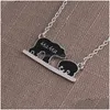 Pendentif Colliers Gros Mama Bear Baby Collier Sier Bar Chaînes Mère et Fille Amour Bijoux De Mode Pour Femmes Drop Livraison Dhu2G