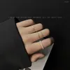 Klusterringar indie goth estetisk minimalistisk multi pärlsimulerad pärla geometrisk för kvinnor set finger goblincore e tjej tillbehör