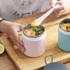 食器セットは、子供用のポータブルサーマルランチボックススプーンコンテナ付きステンレススチール絶縁スープカップを維持