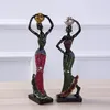 Artesanato acessórios de decoração para casa estátua de resina ornamentos mulher africana escultura criativa t200703304a