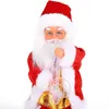 Fournitures de jouets de Noël Décorations de joyeux Noël pour la maison Musique électrique Poupée du Père Noël Glowing Swing Dancing Peluche Toy Xmas Navidad Noel Gift 231124