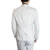 Abiti da uomo Abito da 3 pezzi Set da uomo Blazer bianco di alta qualità con pantaloni Gilet Abiti da festa di nozze di grandi dimensioni 6XL