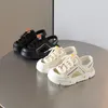 First Walkers Size 22 31 Summer Baby Sandals Toe protection Boys Beach Shoes Kids Girls Sport Soft Bottom Toddler Sandalias 1 6y 230422