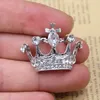 Brooches Utei Silver Color Crown Brooch British Style Suit Lapel Pin Badge Retro Men Accessories Wedding Banquet Clothing Wear Gifts